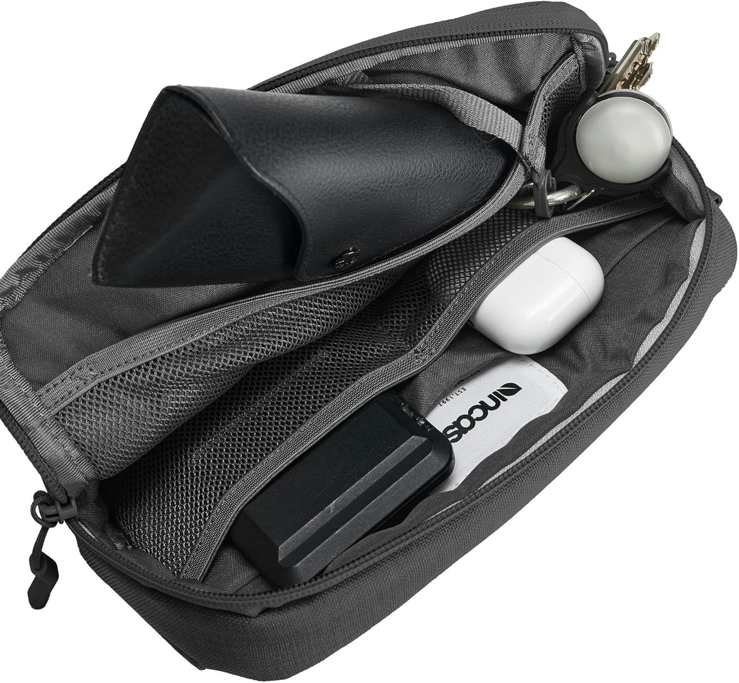 Incase Crosstown Sling - Compact, Durable and Lightweight, Crossbody & Hip Carry, Faux Fur Device Pocket, Easy Access Pockets - Image 5