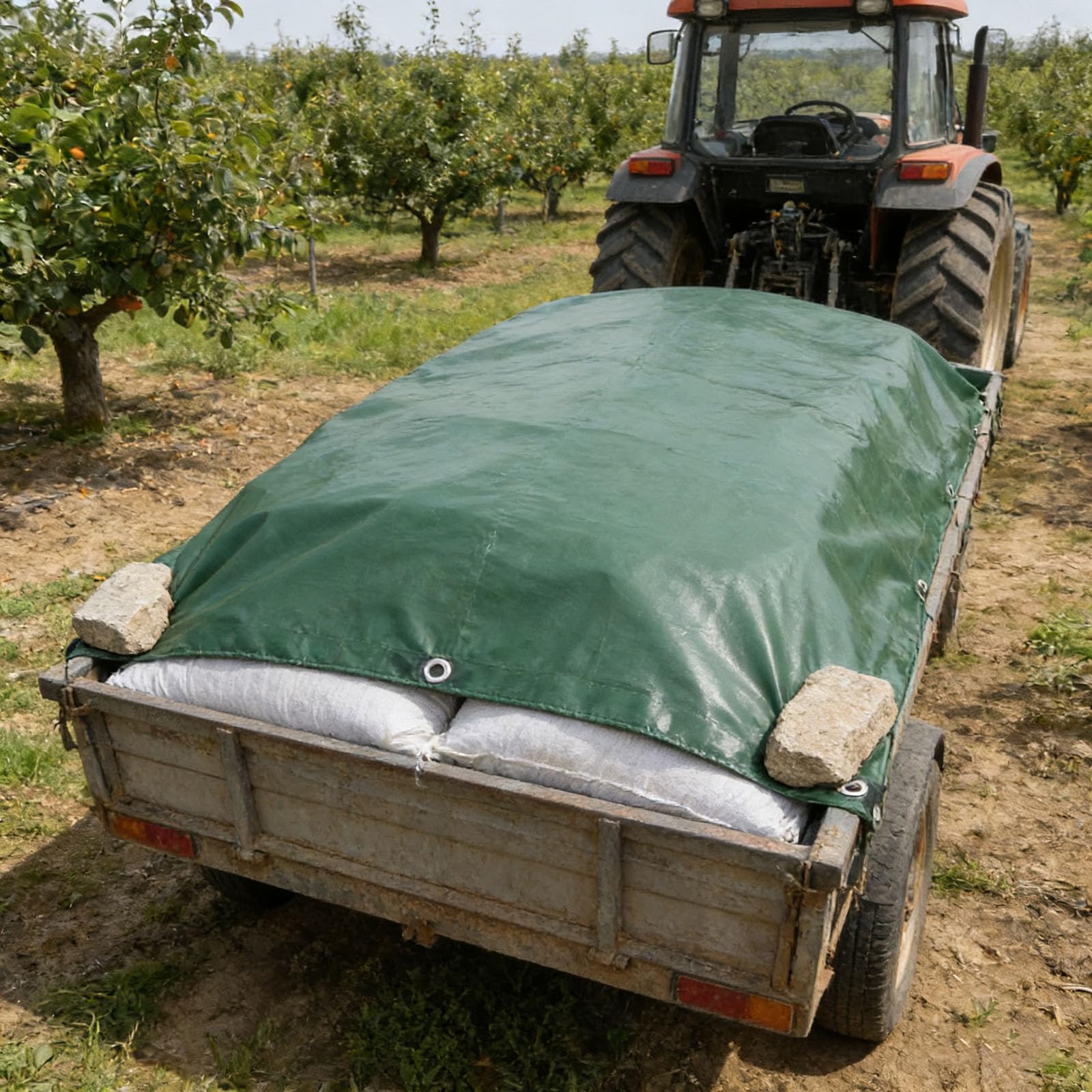 Lona impermeable para tapar leña y proteger muebles de jardín en invierno
