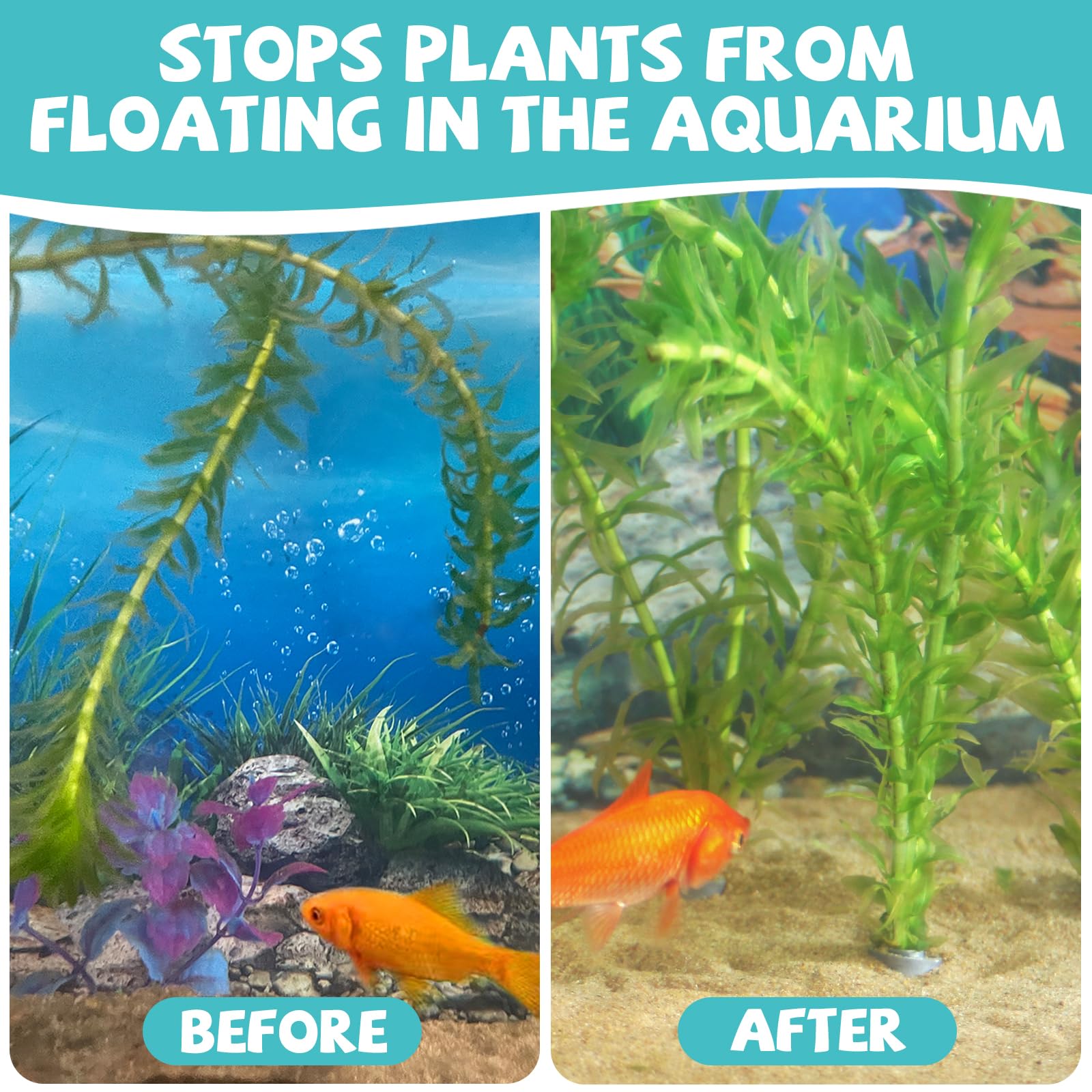 52 pesi per piante da acquario, pesi per piante per acquario, ancoraggi per piante da acquario, pesi per piante vive, impedisce alle piante di galleggiare nell'acquario.