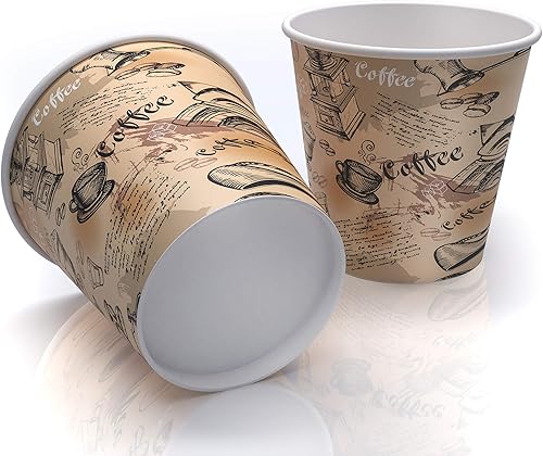 Miniatura 3 de Tazas de papel de 4 oz para té de café y agua - tazas de papel decoradas