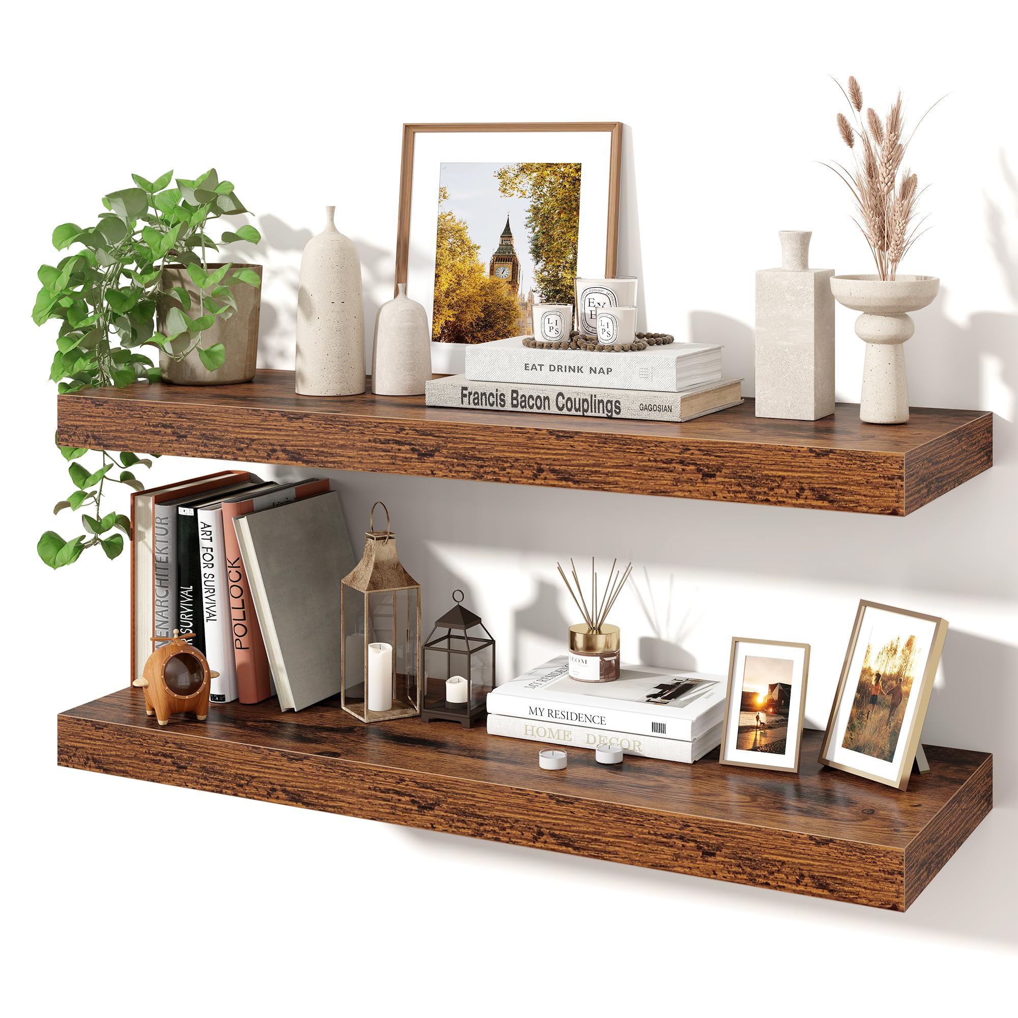 m*n様 house on the hill ✴︎Dark Brown120 Amazon.com: Axeman 32Inch Floating Shelves for Wall, 2 Pack