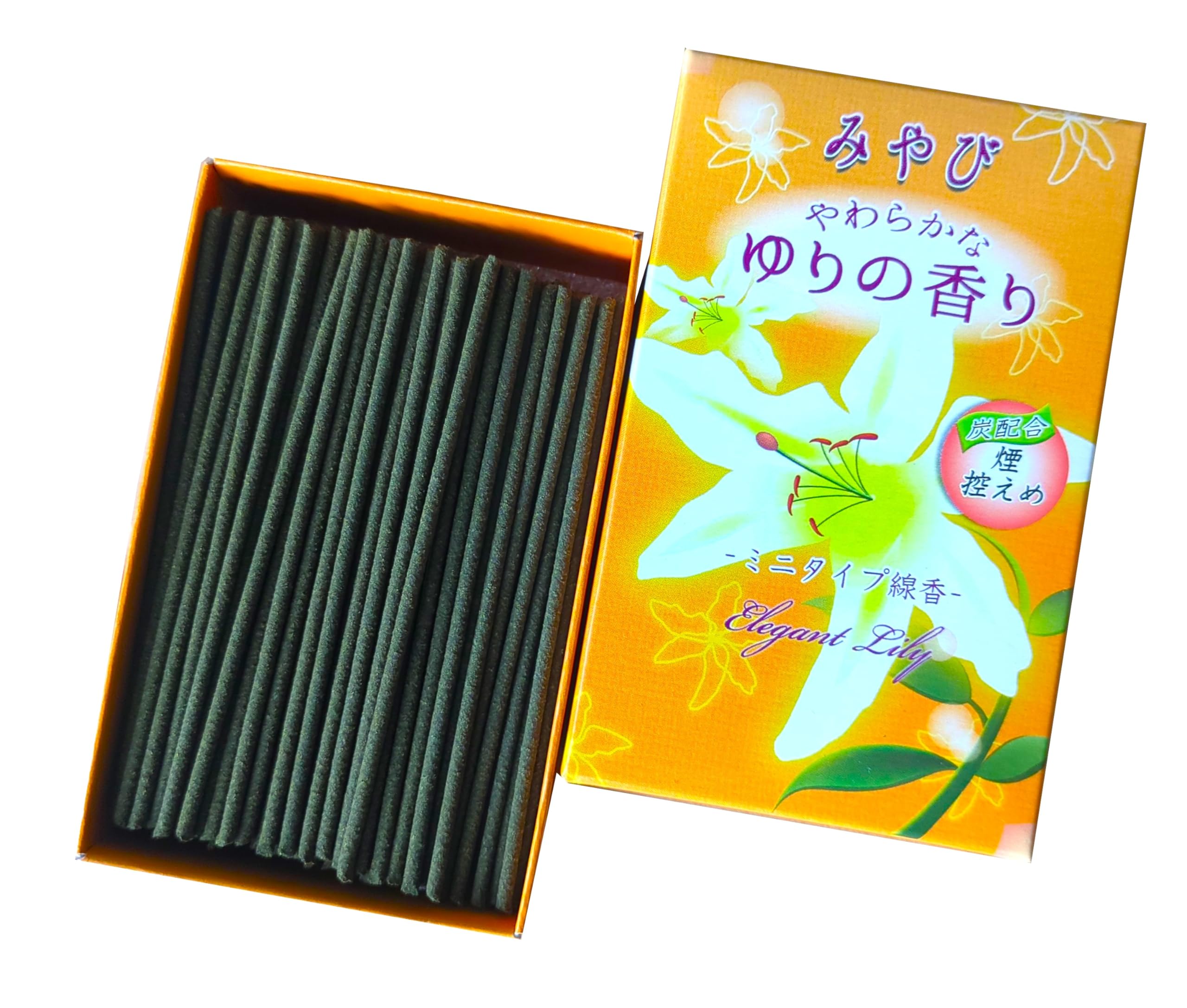 Amazon｜みやび ゆりの香り 短いお線香 55g(約200本) ニックン紫山堂