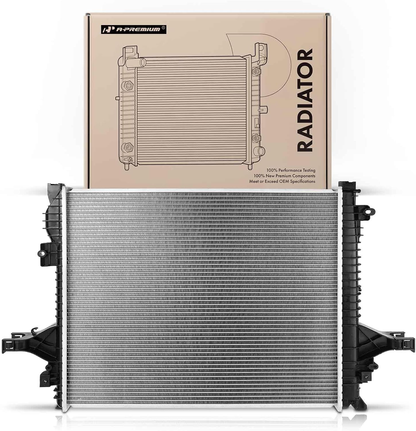 A-Premium Engine Coolant Radiator Assembly with Transmission Oil Cooler Compatible with Volvo XC60 2010-2011, S80 2011, XC90 2003-2014, 2.5L 2.9L 3.2L, Automatic Trans., Replace# 31293550, 8602867