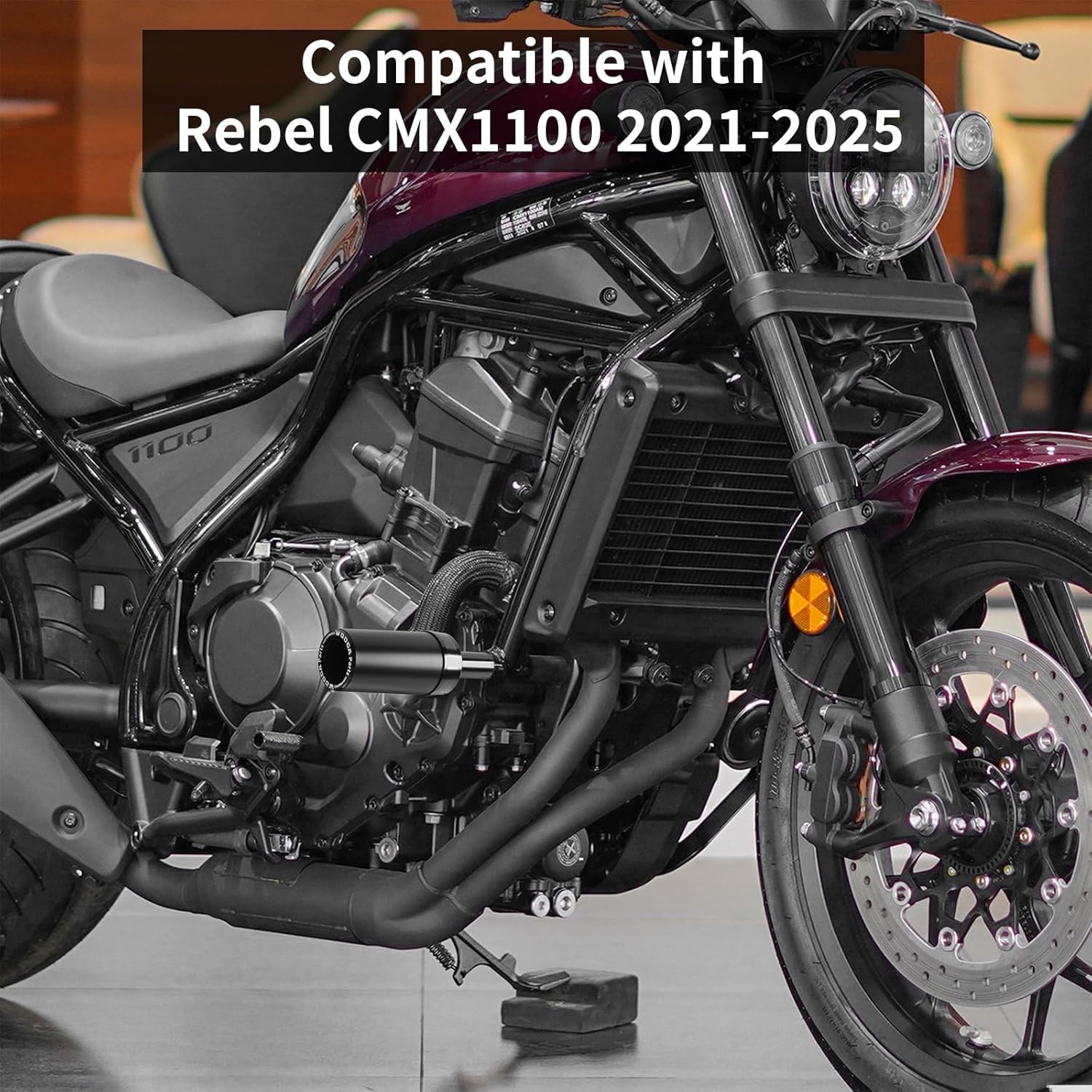 Motorcycle Frame Sliders - Compatible with Honda Rebel CMX1100 2021-2025, Aluminum Motorcycle Sliders Engine Fairing Guard Bar for Motorcycle Protection