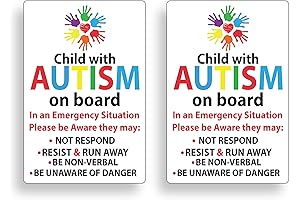 - Child with Autism on Board Sticker - Vinyl Decal Awareness Autism...