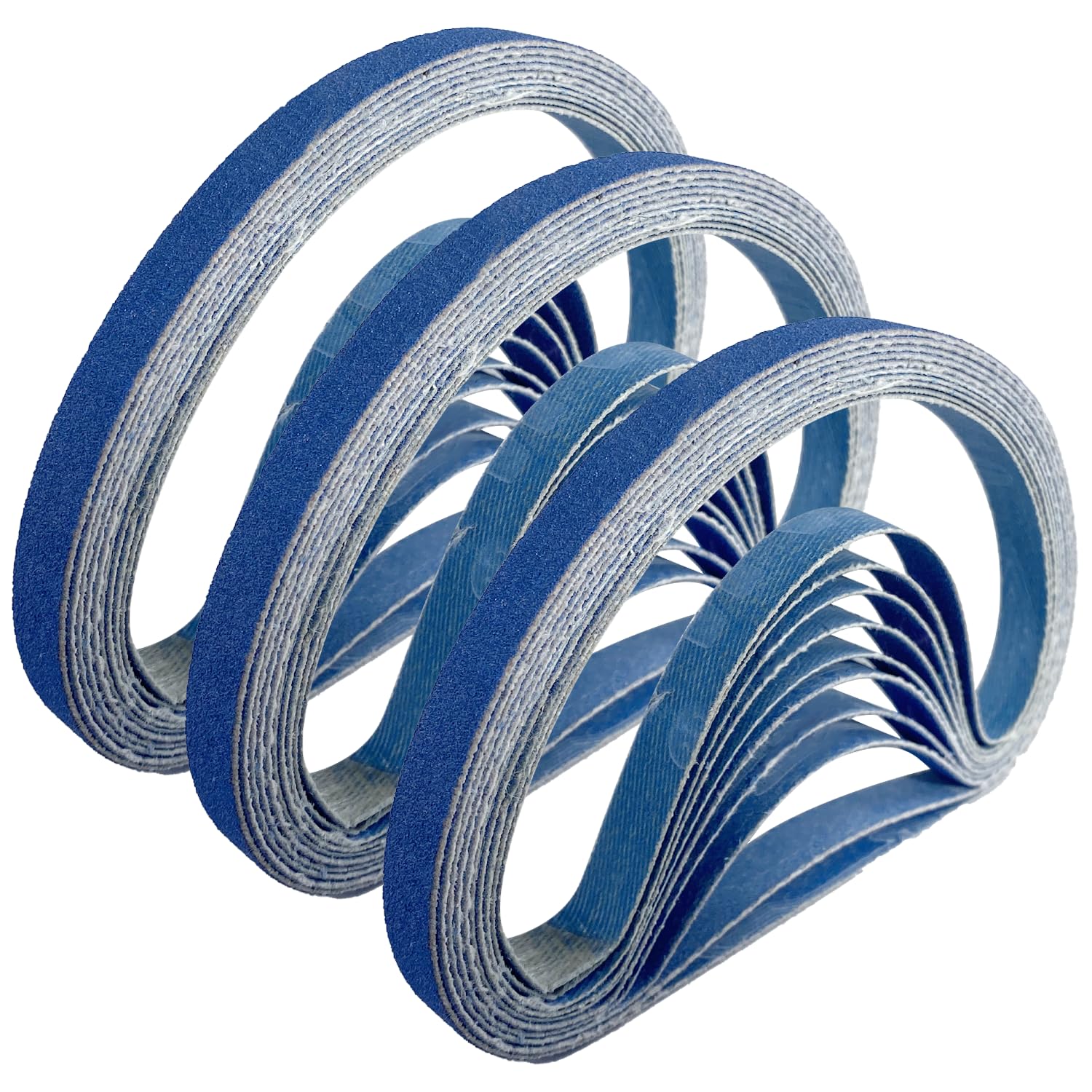 GZKTY Zirconium Corundum Sanding Belts 10 x 330 mm (Pack of 35), Sanding Belt Set Grains 5 x 60/80/100/120/180/240/320, Sanding Machine for Wood, Metal, Stone, Plaster, Ceramic Tiles & Plastic