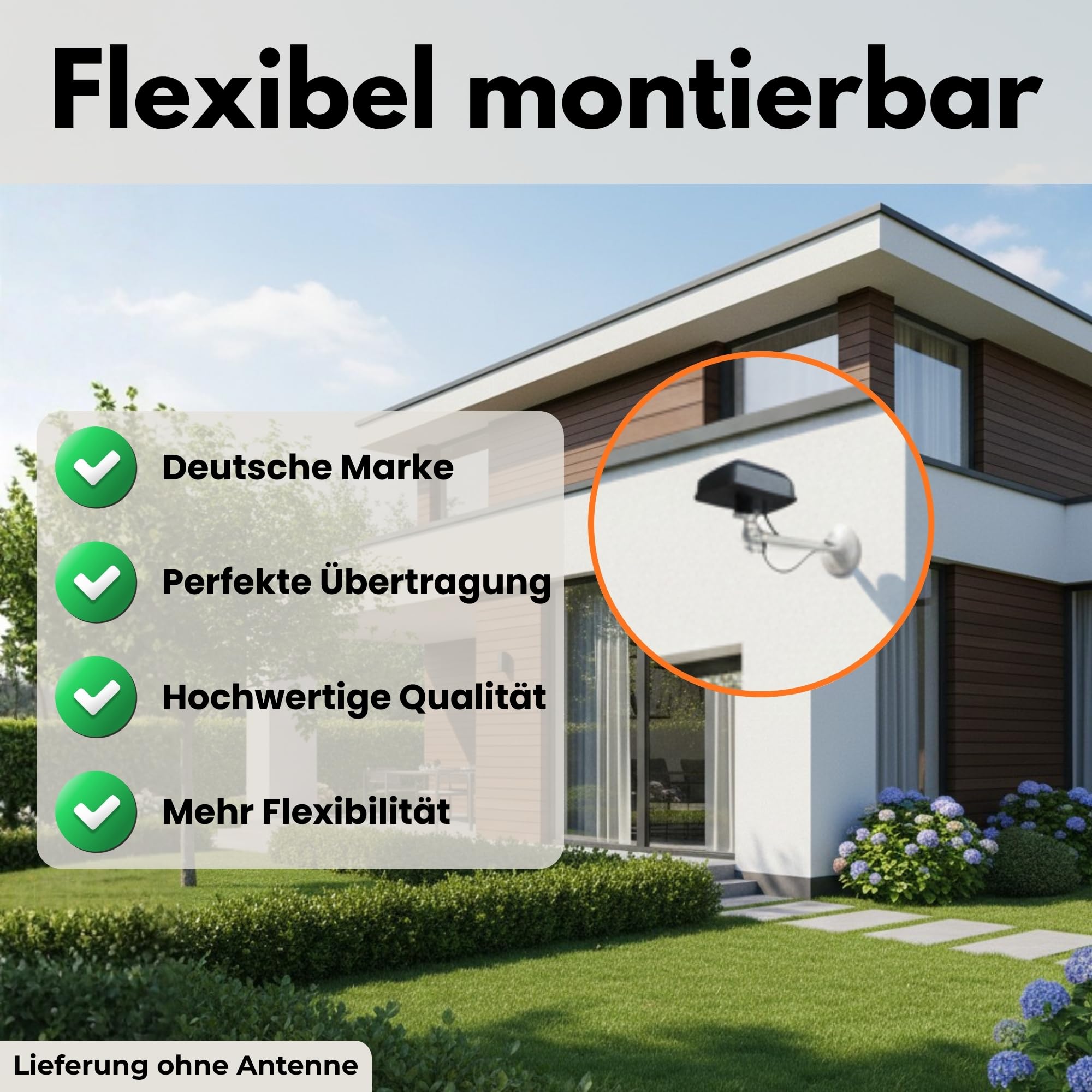 TRONICXL Uchwyt ścienny + kabel przedłużający pasujący do anteny Segway Navimow 10 m akcesoria robot koszący i105E i108E H500E-VF H800E-VF H1500E-VF H3000E-VF przedłużacz kabel antenowy RTK