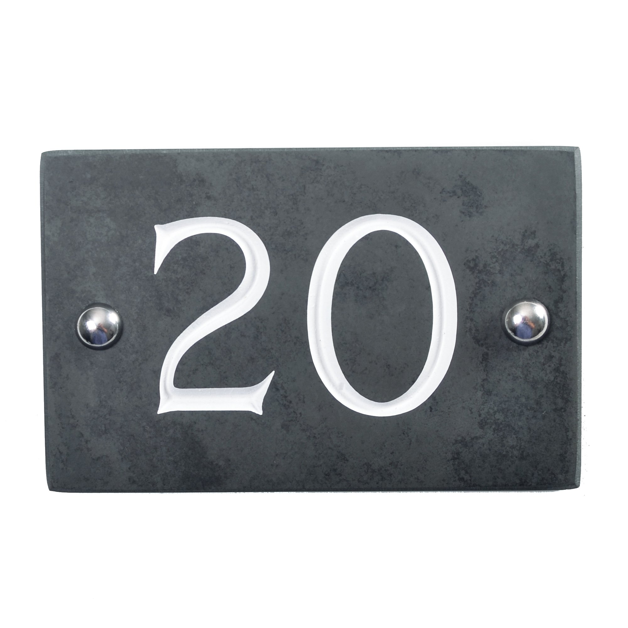 Slate Engraved House Number 20 — image 1