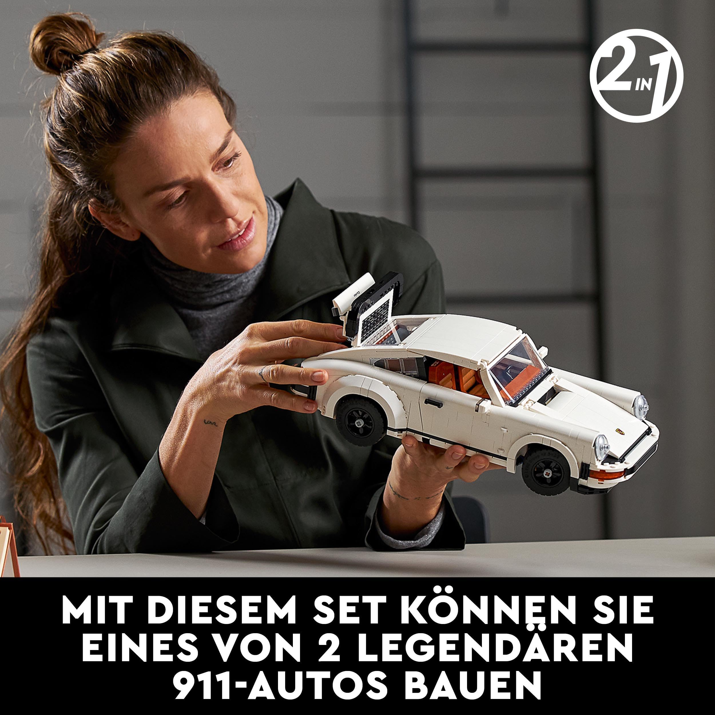 LEGO Icons Porsche 911 Modellauto für Erwachsene, Rennauto Modellbausatz zum Sammeln 10295