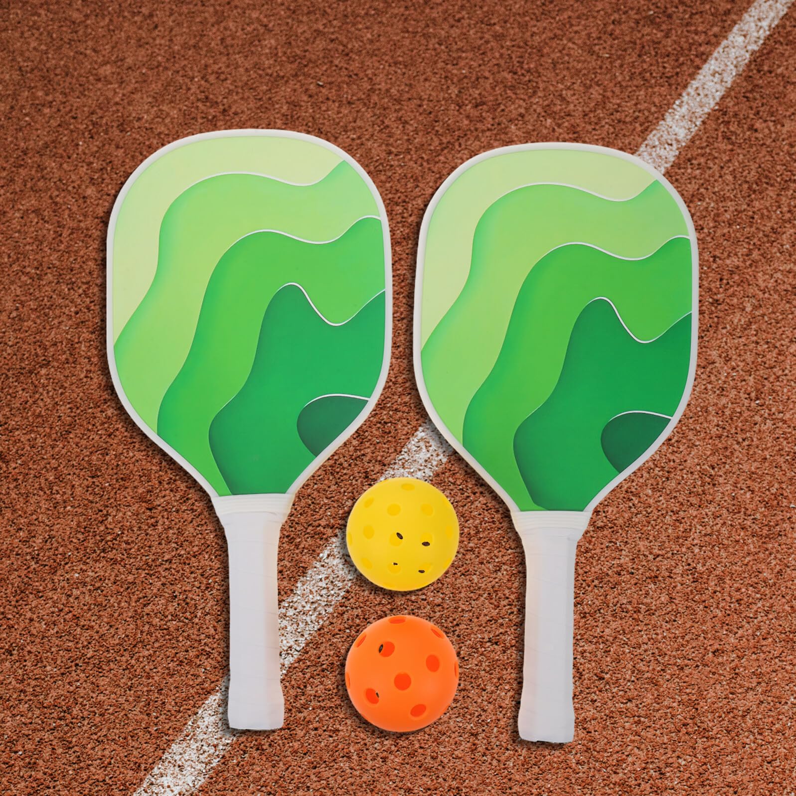 Kisangel Racchetta da Pickleball in Legno per Principianti e Professionisti | Palle e Borsa Inclusi, Attività Indoor e Travel, Controllo Bilanciato e Struttura Sottile