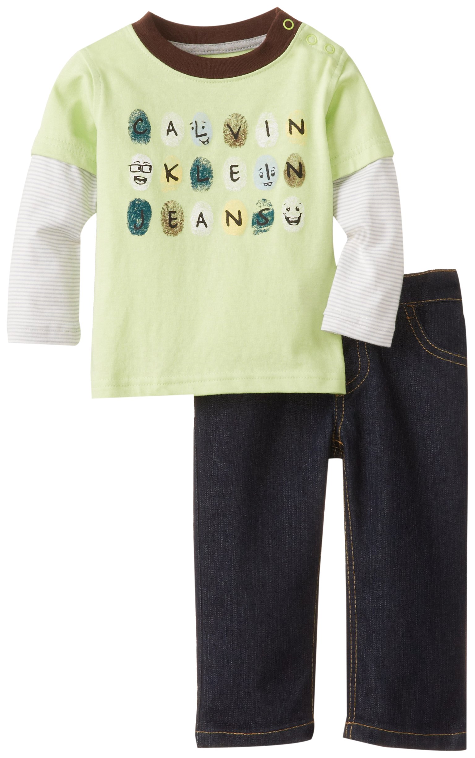 Calvin Klein Baby Boys' Twofer Top with Jeans