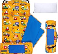 Vista 12 de Wildkin Tapete acolchado moderno de microfibra para siesta con almohada reutilizable para niños y niñas, ideal para dormir en primaria