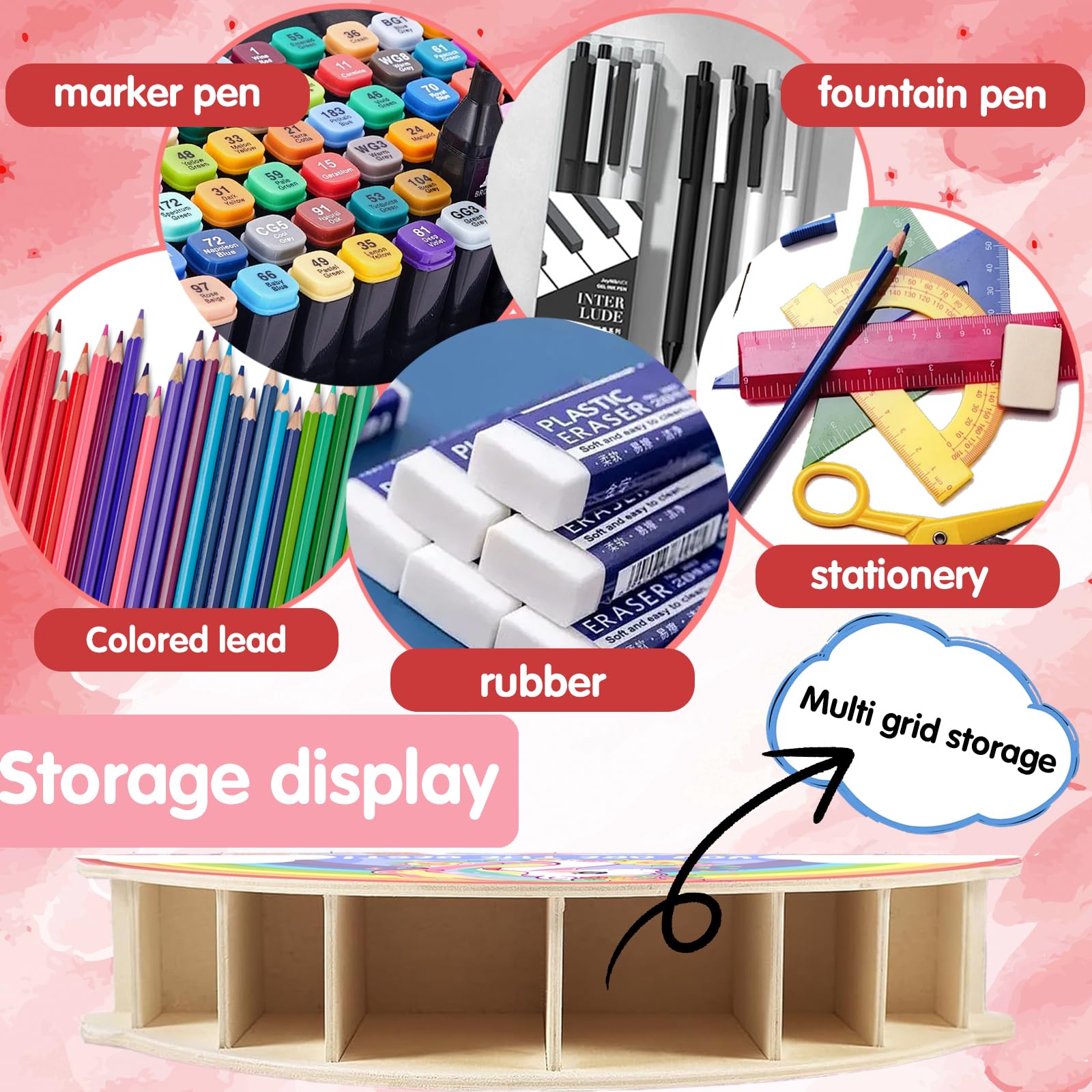 ETUI A STYLO,purple--organiseur de bureau multifonctionnel, porte stylo