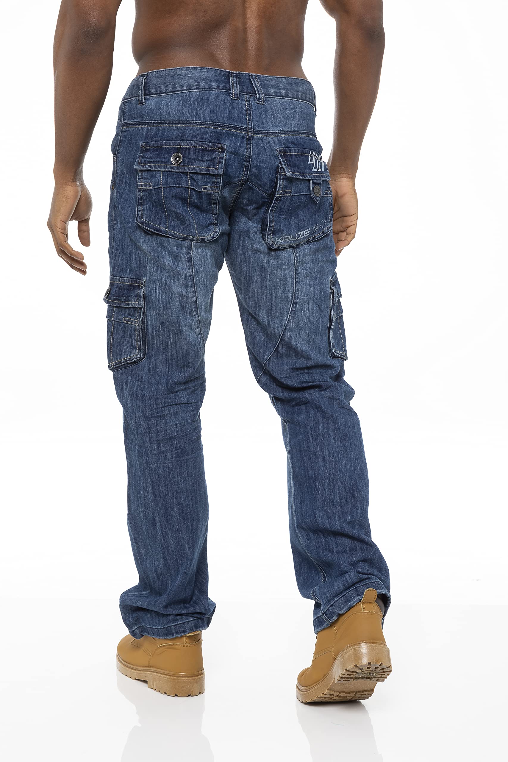 BRAND KRUZE KZ103 Pantalon cargo en denim pour homme Toutes tailles