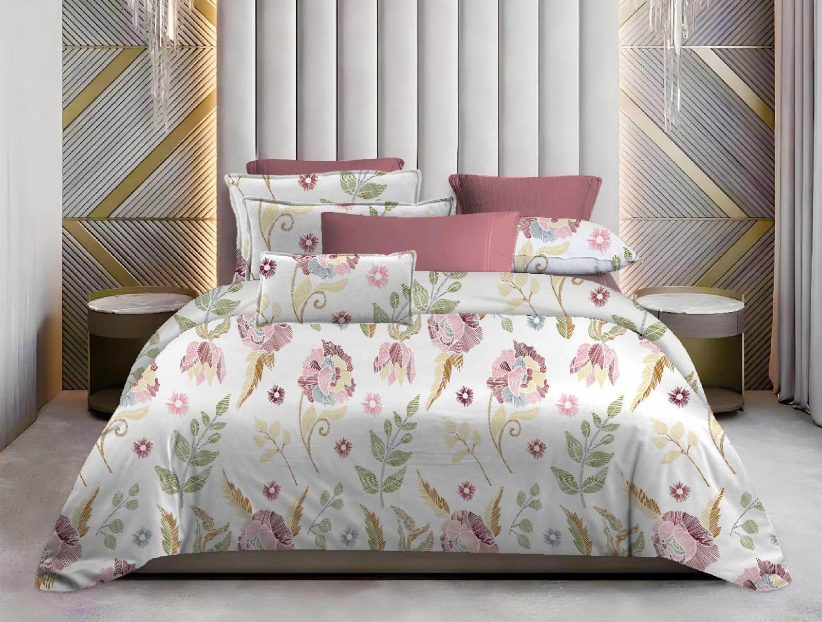 Shri Anand Creations Zip Closer Duvet Cover/Rajai Cover/Blanket Cover for Single Bed and Double Bed Premium Cotton -Quilt/Comforter Cover. (White-01, Single Bed)-picture-28