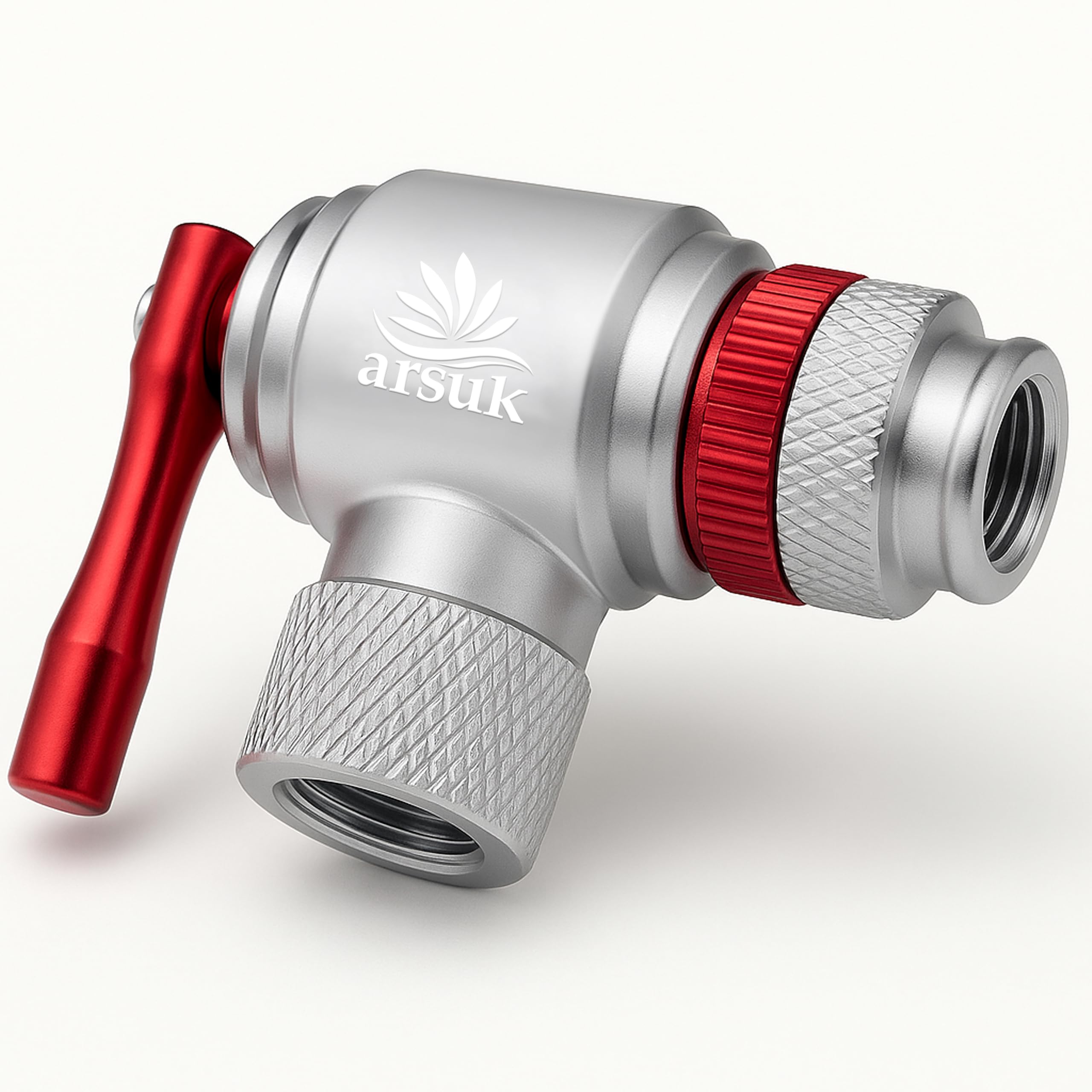 ARSUK CO2 Bike Tire Inflator – Quick-Release Mini CO2 Inflator for Presta & Schrader Valves – Lightweight CO2 Bike Pump for Road, MTB & Hybrid – Fits Threaded 12g/16g/25g Cartridges – No CO2 Included