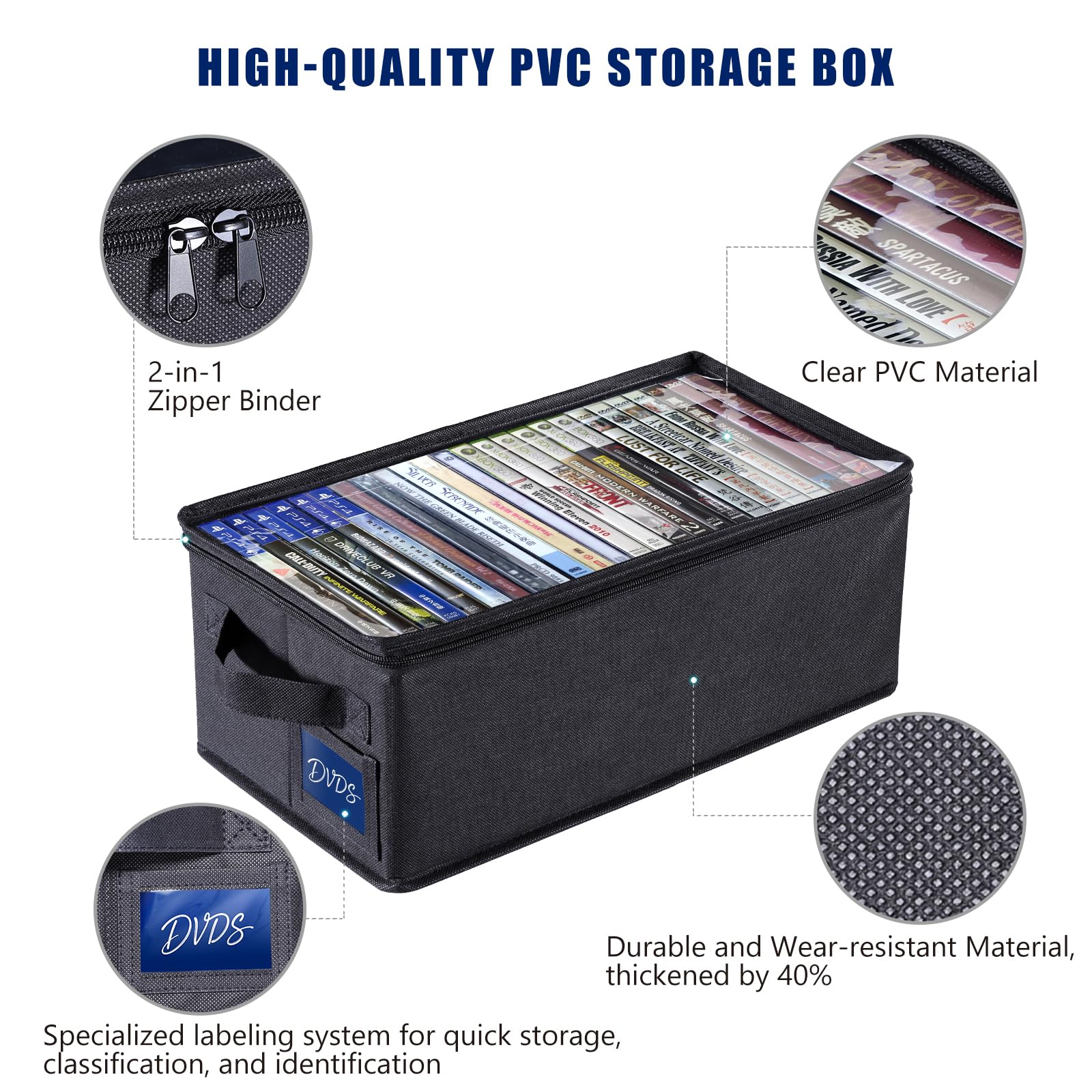 Amazon.com: CCidea DVD Storage Box with Clear Window - 15.75