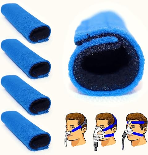 Miniatura 6 de Paquete de 4 fundas de correa CPAP, almohadillas cómodas de correa CPAP de forro polar suave, almohadillas faciales CPAP, cómodos suministros CPAP