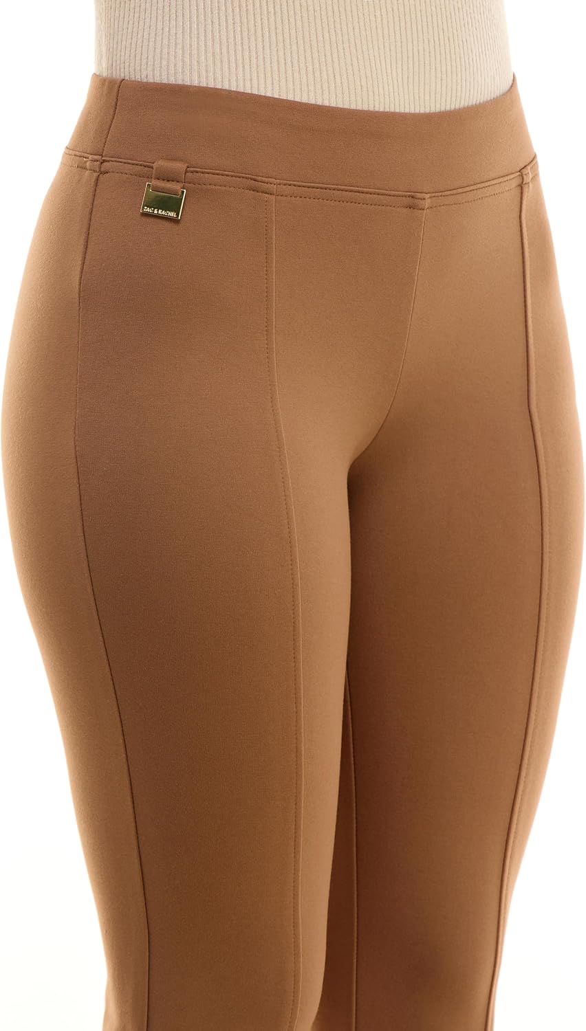 Zac & Rachel Women's Pull on Ankle Pant with Metal Tab