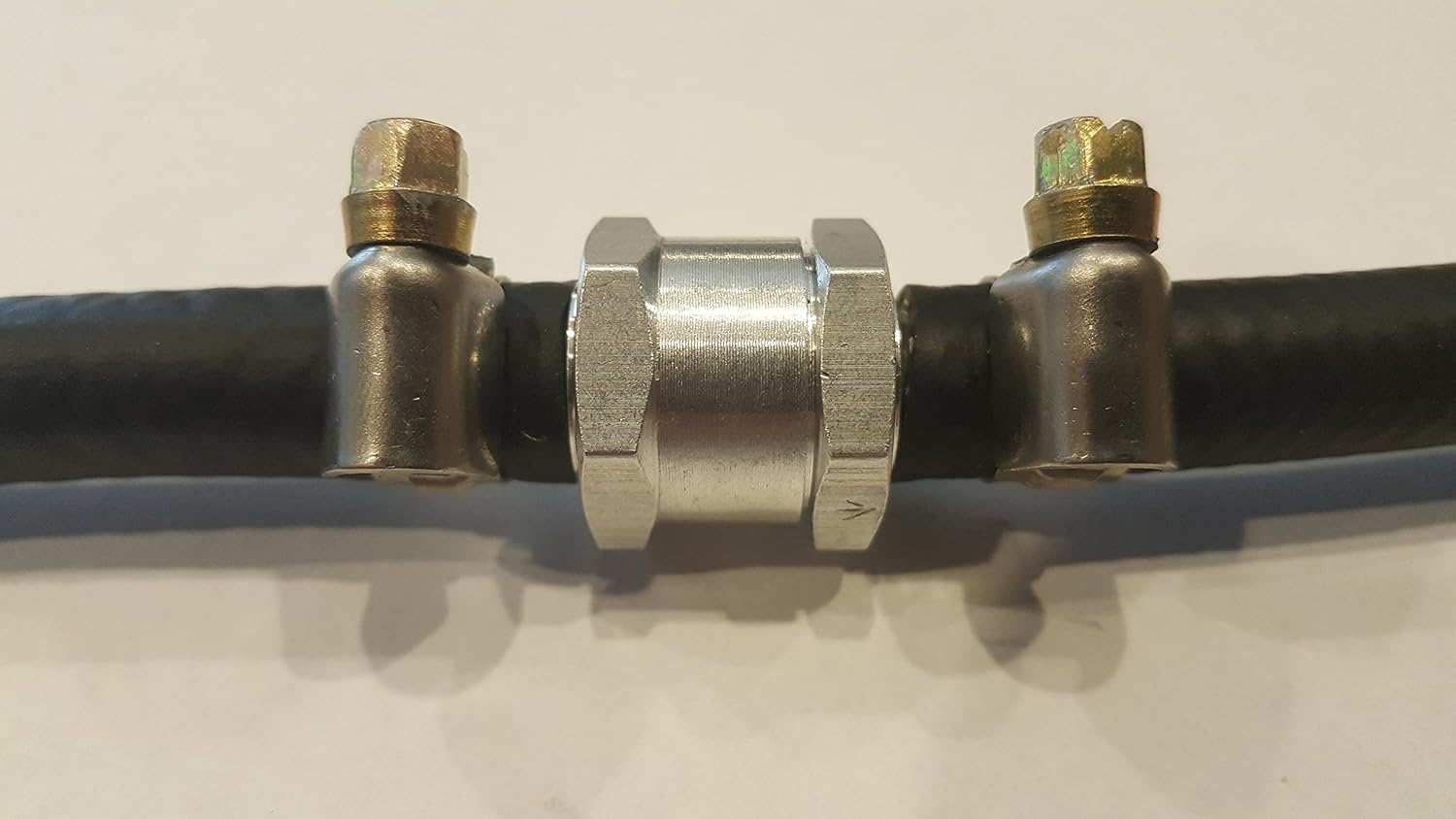 Muzzys 10mm, 3/8", Fuel Check Valve, Inline, One-Way, Non-Return, Aluminum, WITH CLAMPS, for Water, Gas, Diesel, Oils, on UTV, Quad, Snowmobile, Motorcycle, Jetski, Mower, Blower, Car, Truck, Tractor
