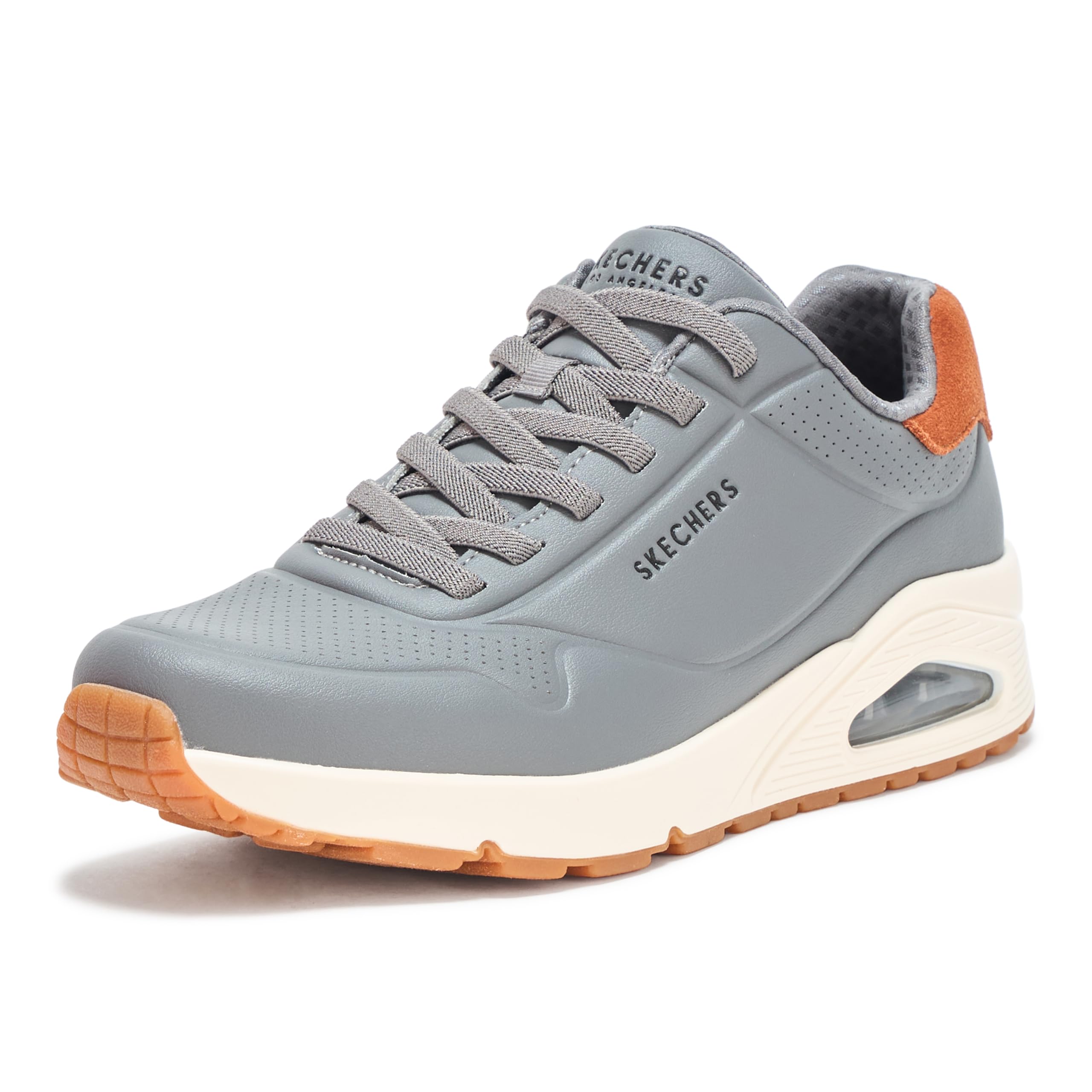 Skechers Herren-Sneaker, nicht tailliert, Dunkelgrau, 39 EU