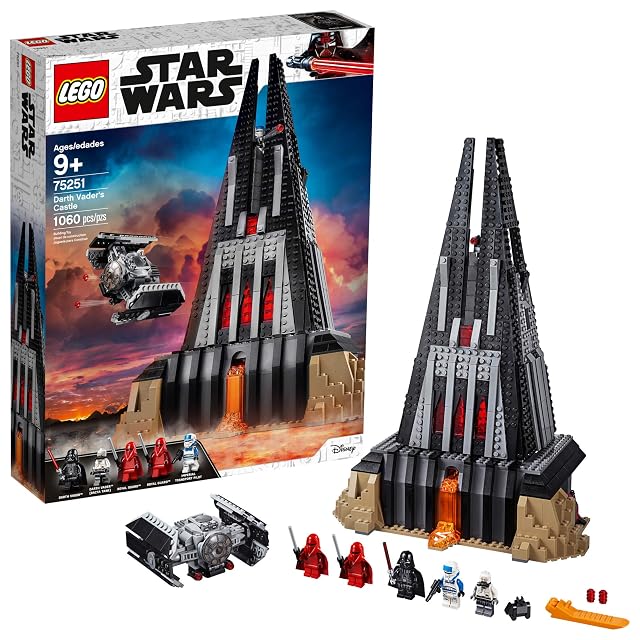 LEGO Star Wars Darth Vaders Castle 75251 Building Kit Includes TIE Fighter Darth Vader Minifigures Bacta Tank and