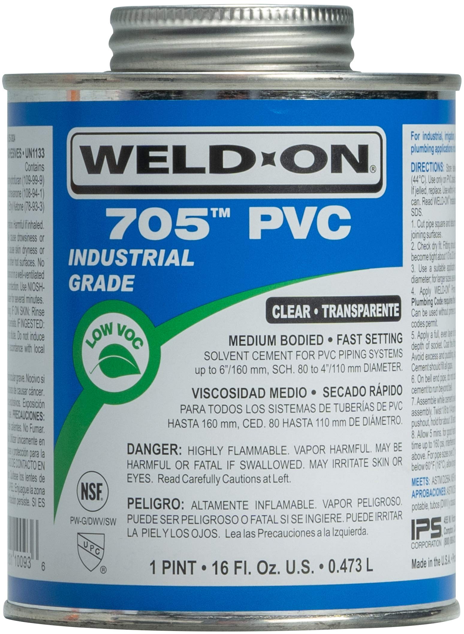 Weld-On PVC Solvent Cement - 1/2 Pint -9 Weld-On PVC Solvent Cement - 1/2 Pint -9