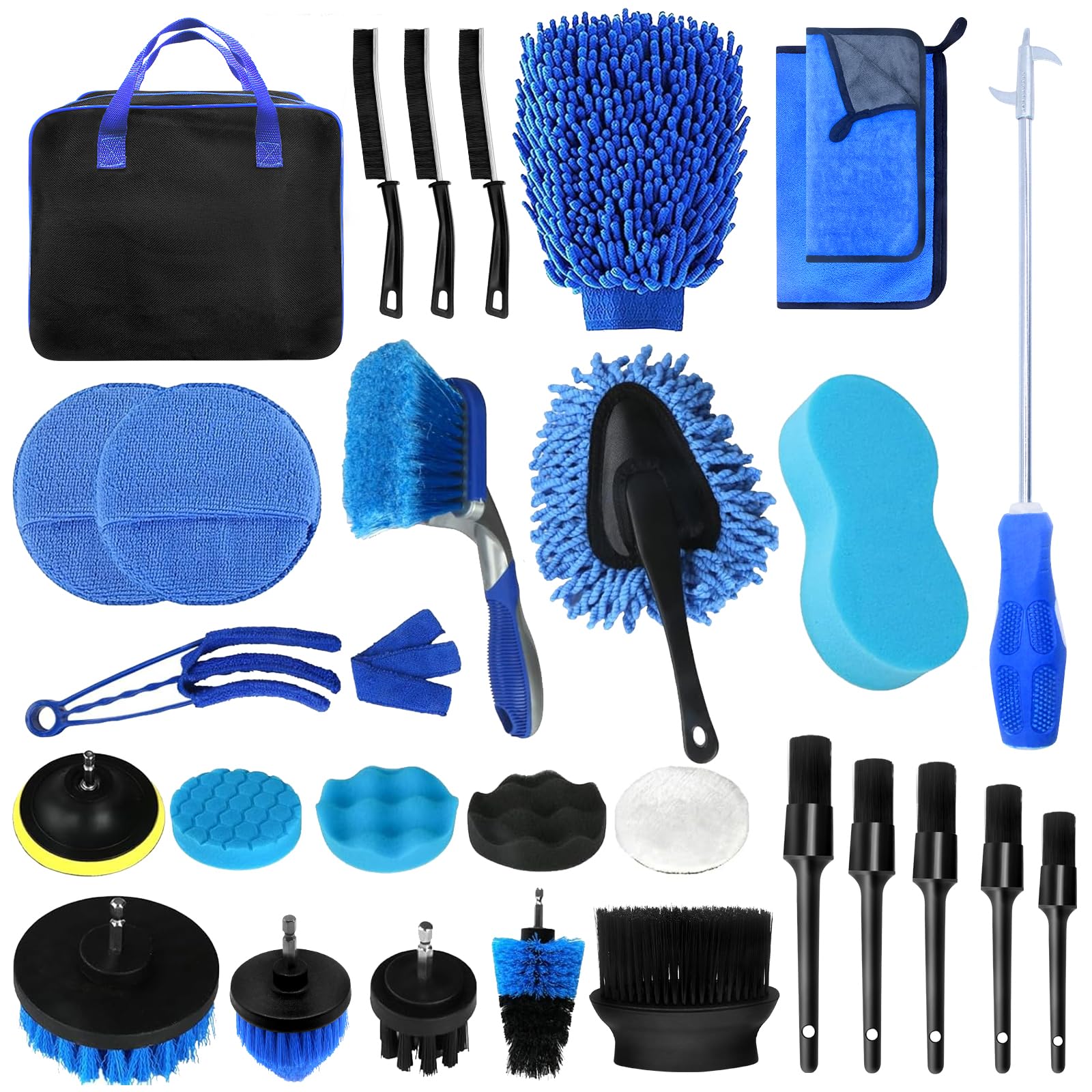 Kit Pulizia Auto Professionale - Set Lavaggio Microfibra Antigraffio