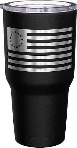 Miniatura 4 de We The People Holsters - Vaso térmico de 30 onzas, 1776 Betsy Ross Bandera, Negro