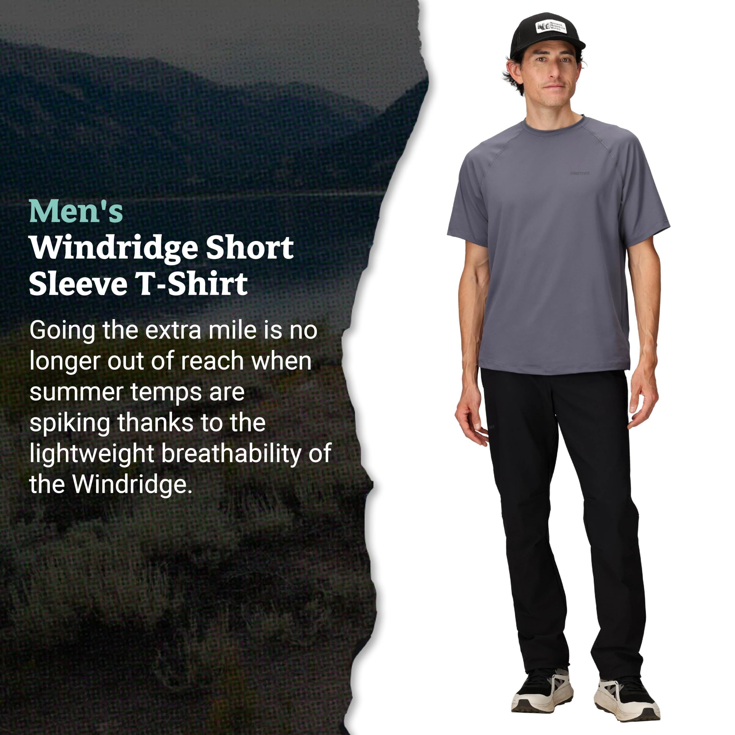 Marmot Windridge SS Camiseta Funcional Transpirable, Camiseta de Deporte Manga Corta, Camiseta de Fitness Secado rápido Hombre (Pack de 1)