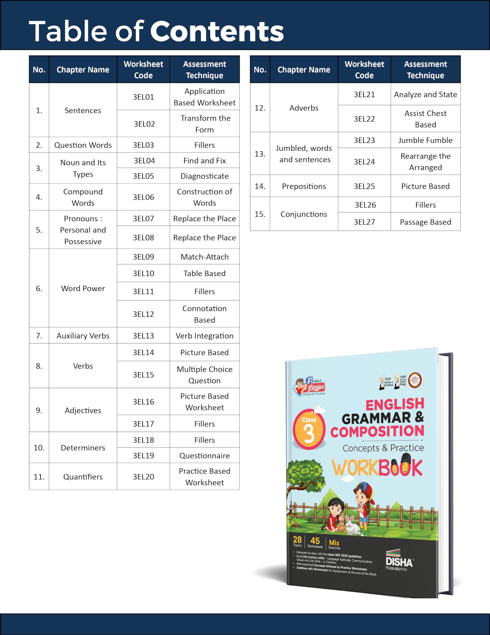 Perfect Genius Class 3 English Grammar & Composition Concepts & Practice Workbook | Follows NEP 2020 Guidelines 1