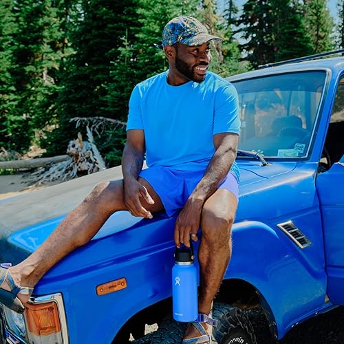 Miniatura 9 de Hydro Flask Botella de agua de boca ancha de acero inoxidable con tapa de popote flexible y aislamiento al vacío de doble pared