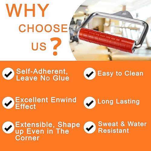 Miniatura 10 de Cinta de agarre, cinta de silicona autofusible de 10 pies, envoltura de agarre de goma para barras de dominadas, pesas, mancuernas, equipo de