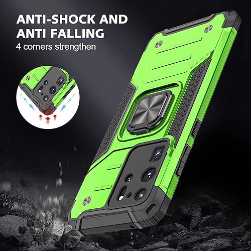 Miniatura 6 de Anqrp Funda para Galaxy S20 Ultra, funda protectora de grado militar con anillo de metal mejorado soporte magnético compatible con Samsung Galaxy