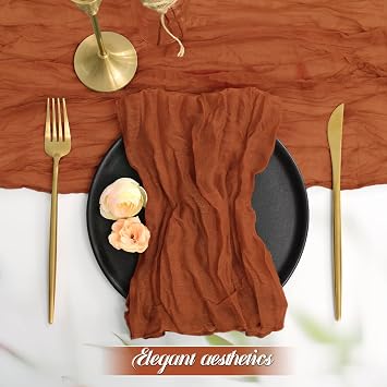 fani 100 Pack Gauze Cheesecloth Napkins, 20 x 20 in, Terracotta