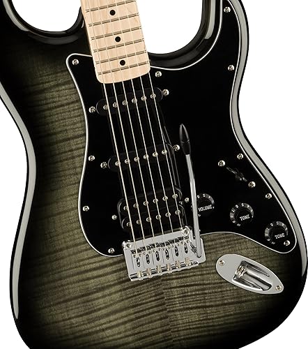 Miniatura 5 de Squier Affinity Series Stratocaster FMT - Guitarra eléctrica, color negro, diapasón de arce