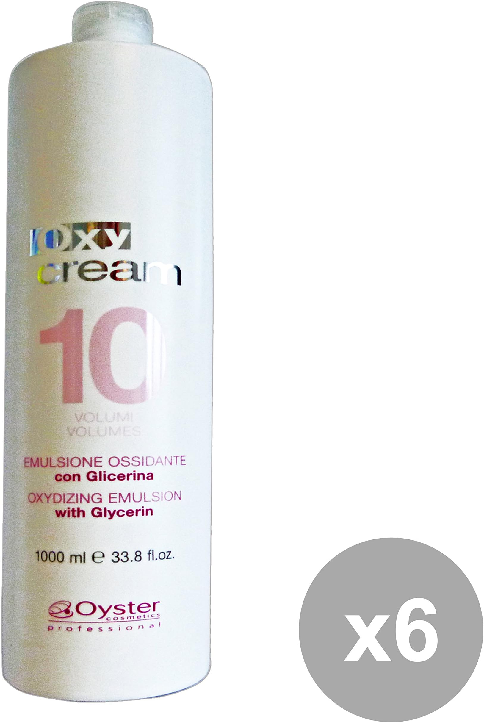 OYSTER Set 6 Oxy Oxygen Cream Glycerin 10 Vol.1 Lt. Hair Care