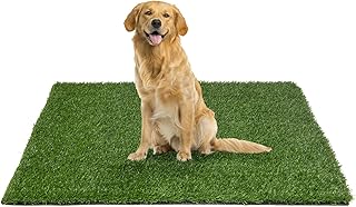 SHACOS Artificial Grass Pad for Dogs 32"x40" High Pile 1.2" Thick Reusable Dog Training Pads Fake Grass for Dogs to Pee on Potty Training Fake Turf with Drainage Holes Yard Patio Balcony