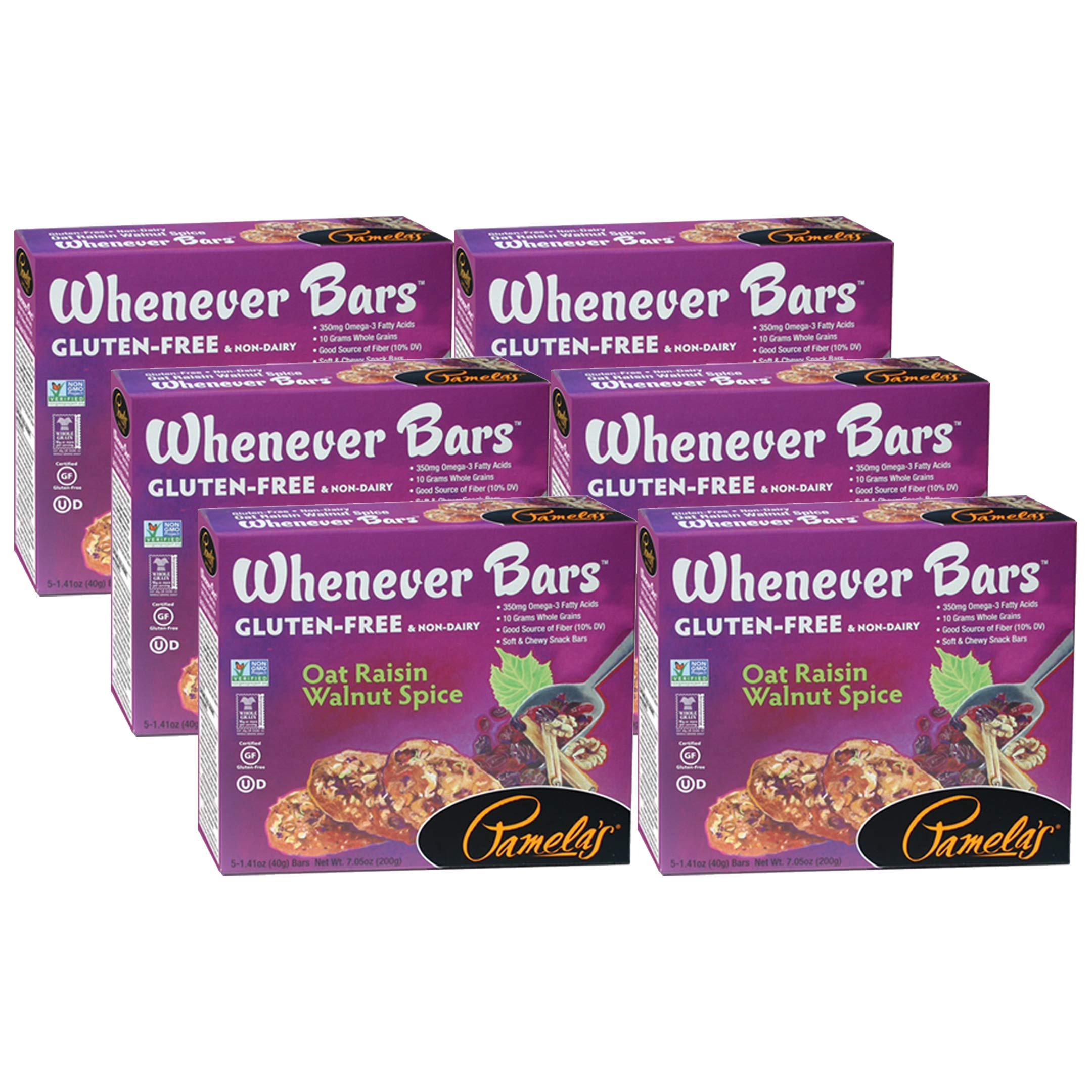 Pamelas Bar Oat Rasin Wal Spc 5pk