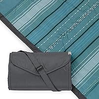 Vista 18 de Little Unicorn - Manta para exteriores, diseño de amapolas de medianoche, 100 % poliéster, impermeable, fácil limpieza y transporte, para bebés