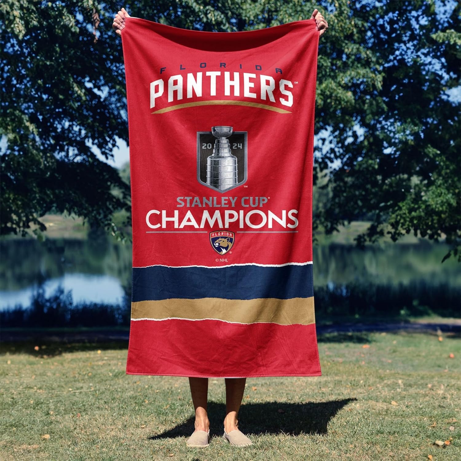 Northwest NHL Florida Panthers Stanley Cup Champions 2024 Beach Towel, 30" x 60"