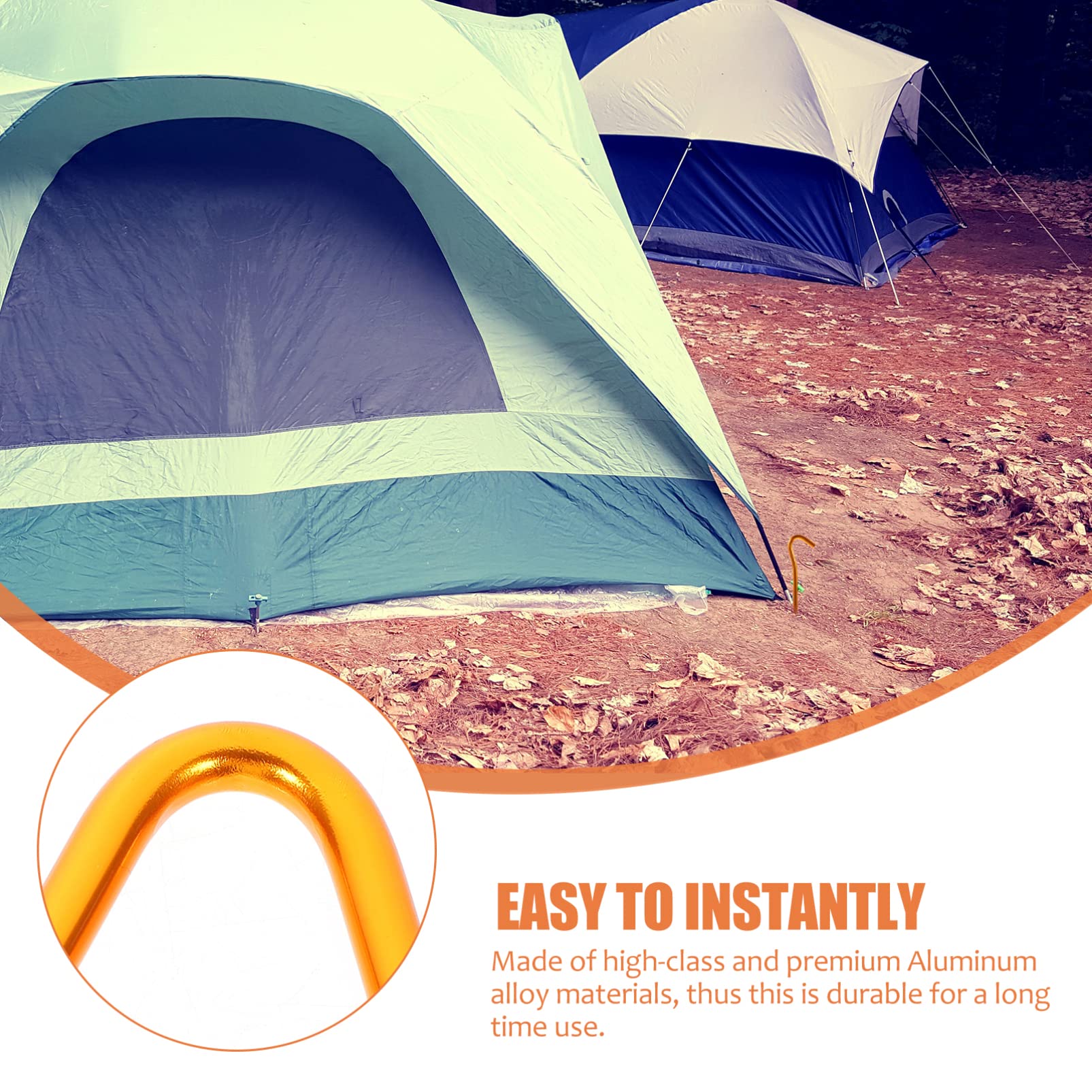 TOYANDONA 1 Set Tent Stake Set Durable Ground Nails with Easy Pull Out Design for Camping Hiking Outdoor Activities Includes Stakes Ropes