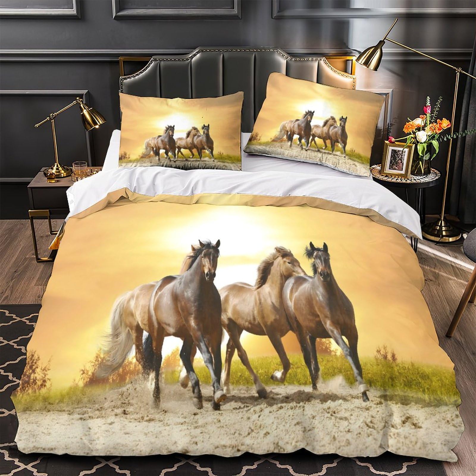 Housse de couette chat sauvage pour lit de couple chaleureux en hiver