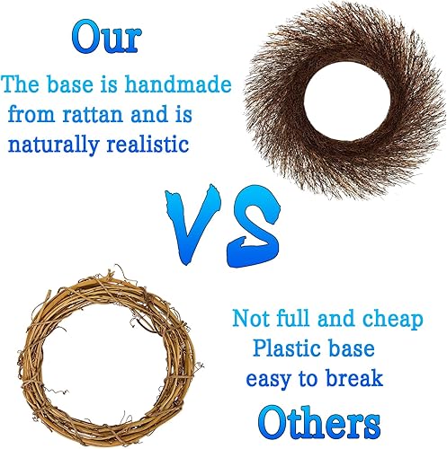 Miniatura 3 de Coronas de vid de ramas de ratán, forma de corona de rayos solares de 18 pulgadas para manualidades de bricolaje, base de suministros para