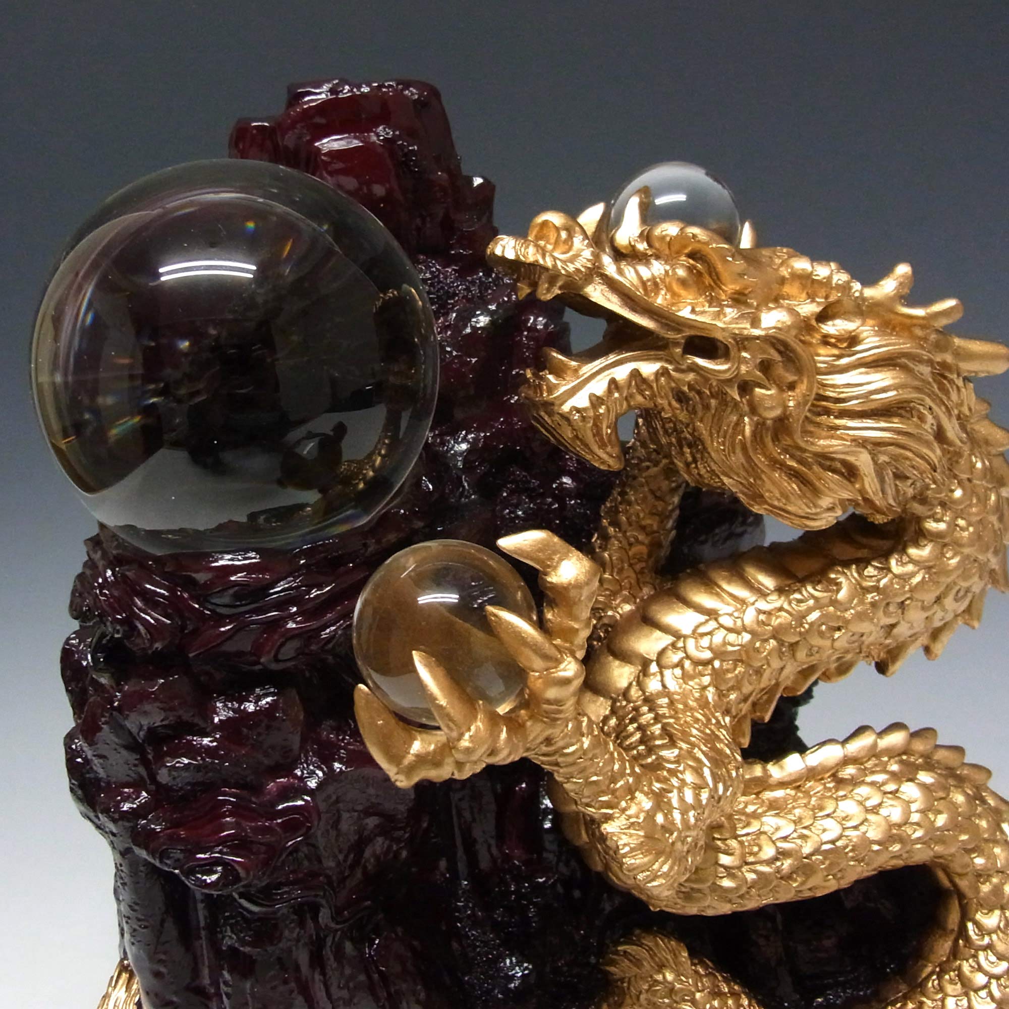 風水山水龍 金龍上山（大）33cm 置物 Amazon.co.jp: 風水山水龍 金龍上山（大）33cm 置物 : ホーム