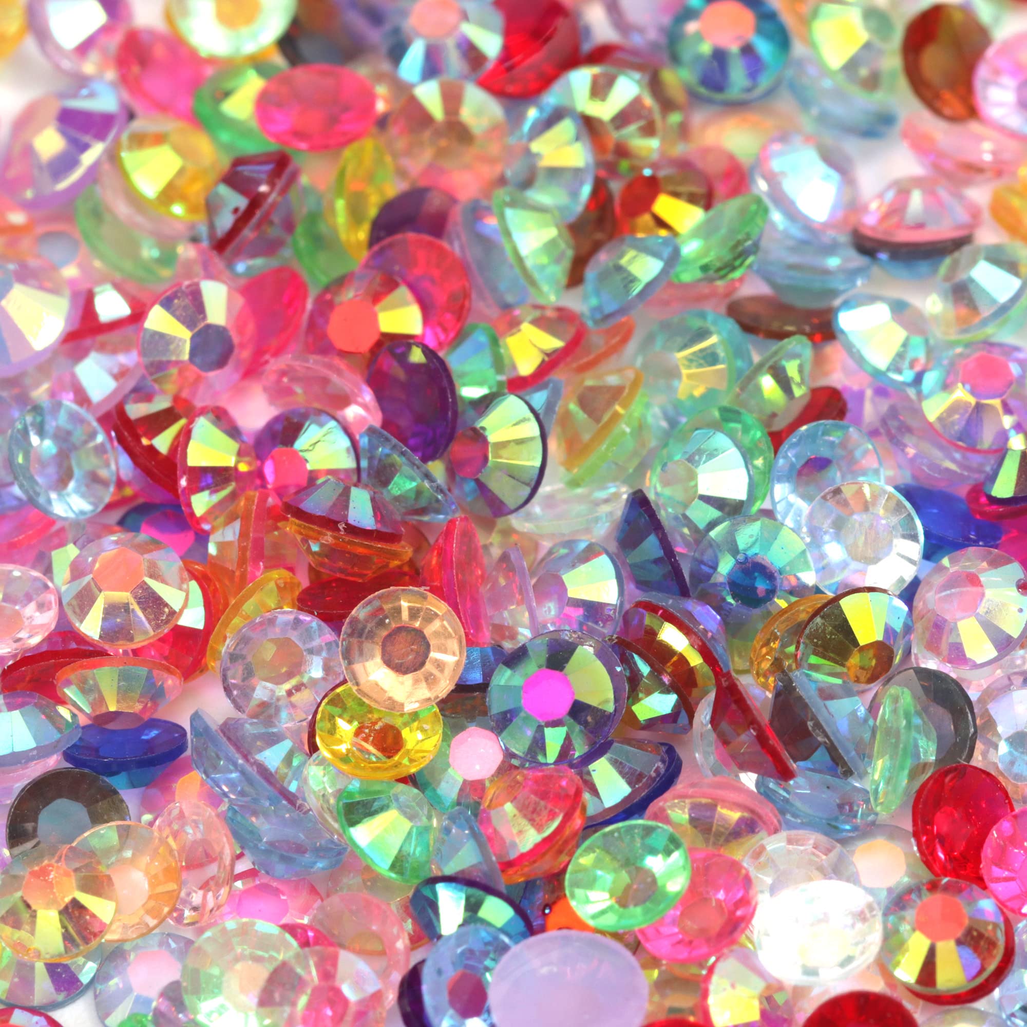 250pcs 6mm Flat Back Non-Stick Rhinestone Crystal Diamantes Nail Art & Craft Scrapbooking Embellishments 90 Available Colours (6mm, AB Clear #A13) — view 7