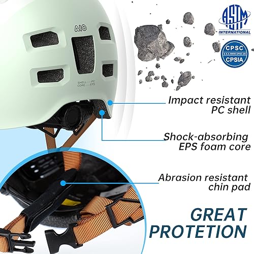 Miniatura 2 de Casco de patineta para bicicleta, casco ligero, ajustable, multideporte, para niños, jóvenes y adultos, 3 tamaños