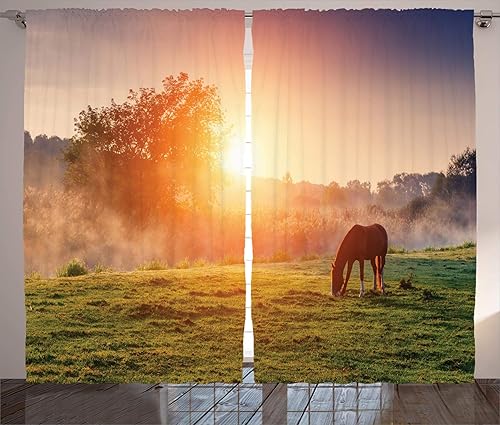 Miniatura 8 de Ambesonne Cortinas de hongos, composiciones Trippy Swirls Eyes Dreamlike, cortinas de ventana para sala de estar, dormitorio, juego de 2 paneles,