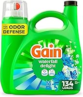 Gain Ultra Oxi Liquid Laundry Detergent Waterfall Delight Scent 177 fl oz 134 Loads Odor Fighting HE Compatible