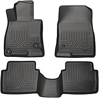 Husky Liners Weatherbeater Floor Liners for 2014-2018 Mazda 3 Hatchback/Sedan - Custom Fit Front & Rear Black 3-Piece Set